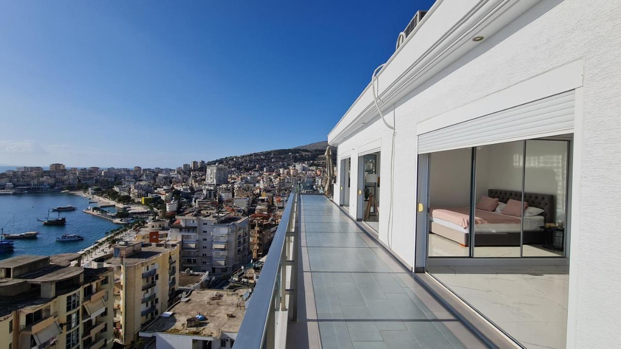 Rocknest Sea View Penthouse Apartment Sarande Ngoại thất bức ảnh
