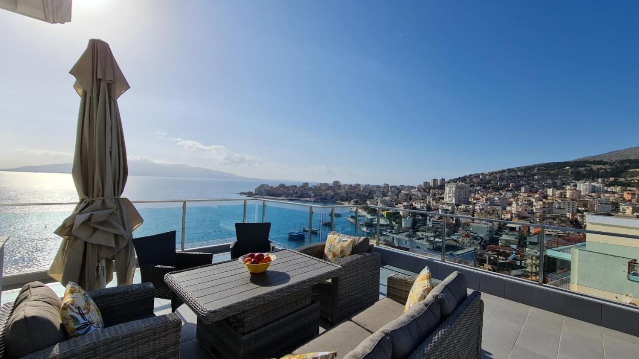 Rocknest Sea View Penthouse Apartment Sarande Ngoại thất bức ảnh