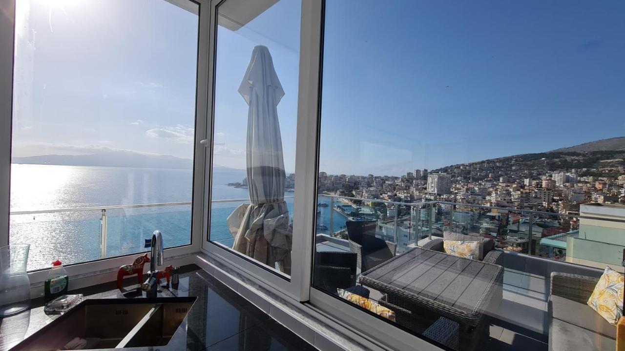 Rocknest Sea View Penthouse Apartment Sarande Ngoại thất bức ảnh