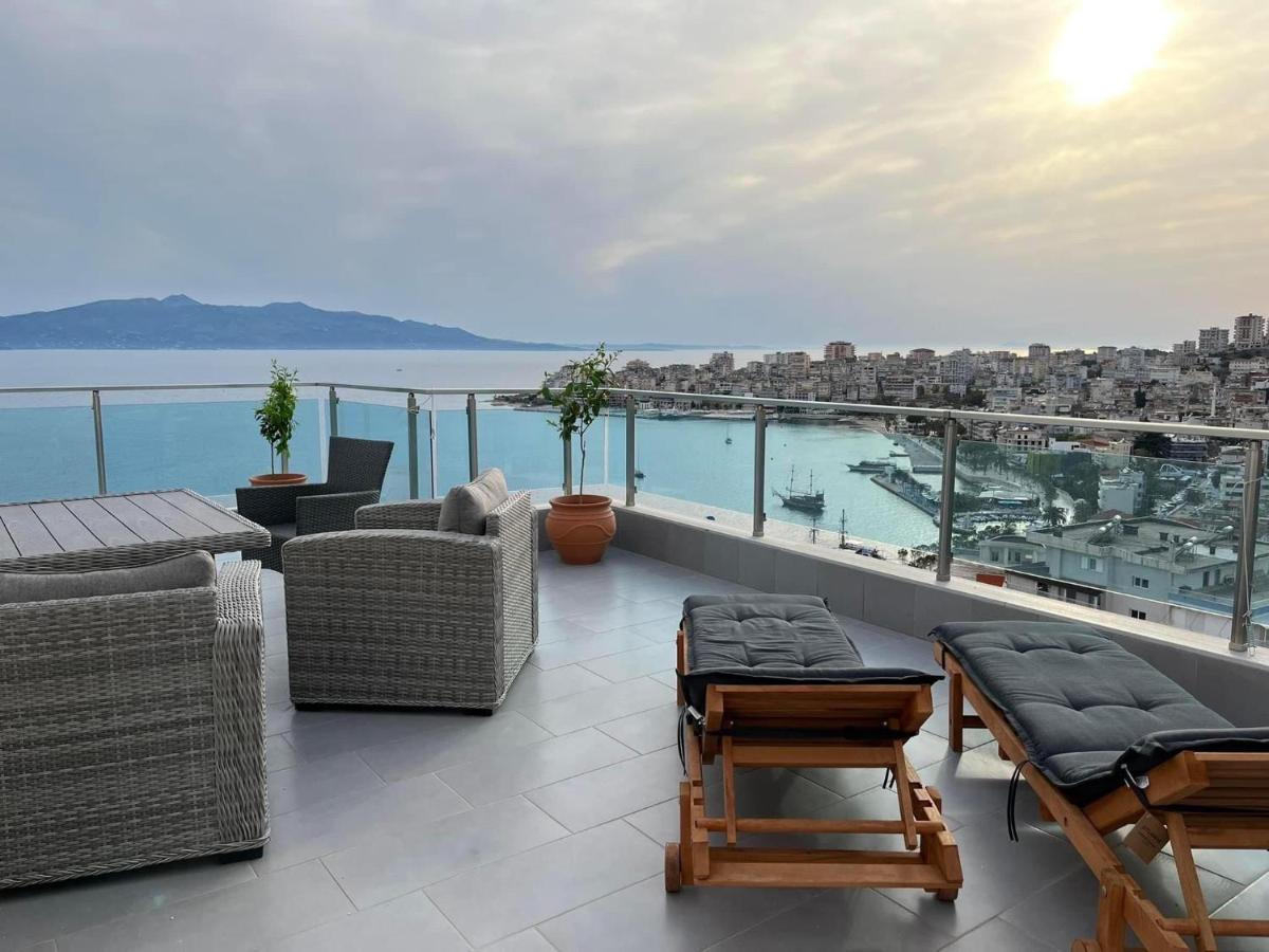 Rocknest Sea View Penthouse Apartment Sarande Ngoại thất bức ảnh
